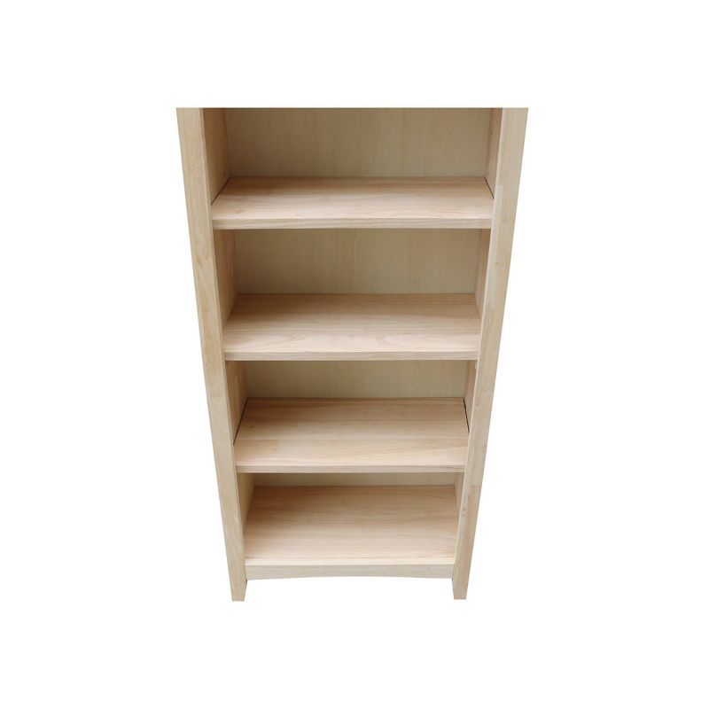 Shaker Bookcase Unfinished Brown - International Concepts, 6 of 8