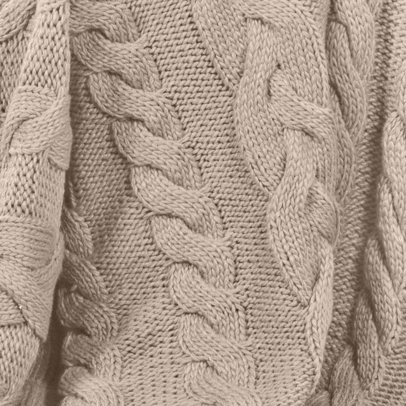 Chunky Cable Knit Reversible Throw Blanket - Threshold™, 5 of 12