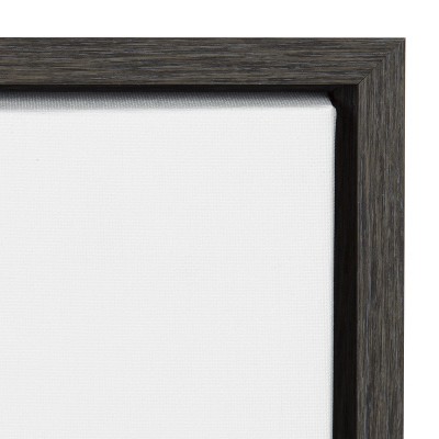 Gray Highland Cow Canvas Print with Polystyrene Frame