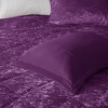 Racxily 3-Piece Velvet Comforter Set, Diamond Quilted Design with Throw Pillow - 4 of 4