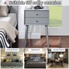 Modern Nightstand, Bedside Table With 2 Drawer & Solid Wood Legs, Multifunctional Side Table With Storage Space For Bedroom Dorm Small Spaces - 3 of 4