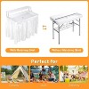 Folding Ice Cooler Table with Drain, Two-Tier Ice Table with Removable Skirt and Extra Storage Shelf, Foldable OutdoorTables for Events, Parties, BBQ - 2 of 4