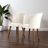 Sevobal Dining Chairs Mid-Century Modern Dining Chairs Set of 2 with Tapered Legs for Kitchen Living Room, Beige, 20.5"*34.3"*22.4" - 3 of 4