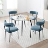 Vatros Dining Chairs Set of 2 Round Upholstered Dining Room Chairs, Orange - 2 of 4