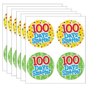 Teacher Created Resources® 100 Days Smarter Wear 'Em Badges, Self-Adhesive, 32 Per Pack, 6 Packs - 1 of 4