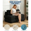 3-in-1 Folding Sofa Bed,Convertible Single Futon Couch Bed with Back Support and Pillow - 3 of 4
