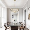 Modern Farmhouse 6-Light Chandelier, Wagon Wheel Iron Pendant Light for Dining Room or Entryway - 4 of 4