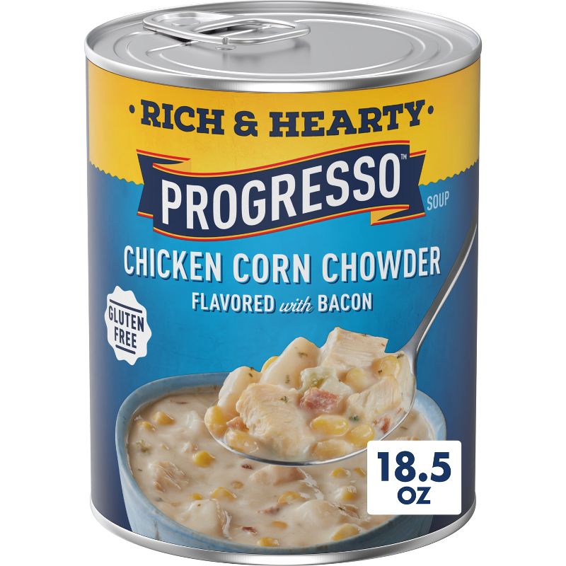 Progresso Gluten Free Rich &#38; Hearty Chicken Corn Chowder with Bacon - 18.5oz, 1 of 10