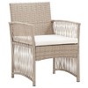 vidaXL Patio Armchairs with Cushions 2 pcs Beige Poly Rattan - 2 of 4