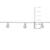 EVERLY JEWELRY | Sterling Silver white round Cubic Zirconia necklace with Cable Chain, 16"+2"extention - 2 of 4