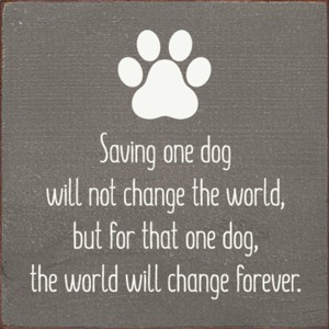 Slickblue Dog Rescue Quote Wood Sign, Routed Slot Hanging, Wall or Shelf Decor, Rustic Look, 7x7 Size, Color Options - 1 of 3