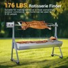 Mojgar 46" BBQ Grills Charcoal Grill for Camping Stainless Steel Grill, 176 lbs Rotisserie Grill Roaster with 25W Motor - 2 of 4