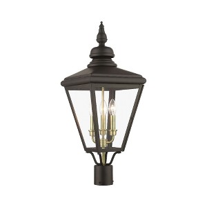Livex Lighting Adams 3 - Light Post Light in  Bronze/Antique Brass - 1 of 4