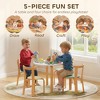 Angel Sar 23.6Inch Kids Desk and Chair Set, 4-Chair Table Set for Children 3-8, Solid Wood Study Play Desk with Rounded Edges - 4 of 4