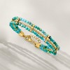 Ross-Simons Turquoise and Snake-Chain Bracelet in 18kt Gold Over Sterling Size 7 - 3 of 4