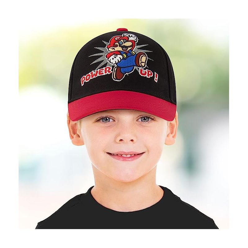 Super Mario Baseball Cap, Little Boys Age 4-7 – Black, 2 of 7