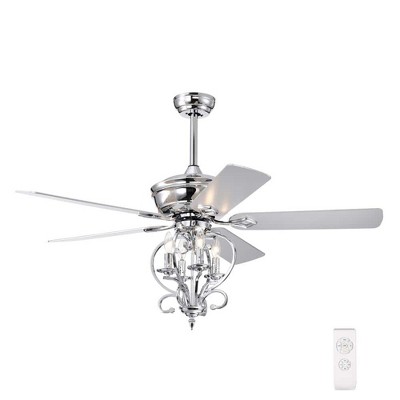 TOBILI Ceiling Fan lights, Modern Electrical Fan silver