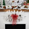 Northlight 32" Unlit Snow White Artificial Christmas Door Swag - 3 of 4
