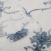 Embroidered Lightweight Sheer Scroll 2-Piece Curtain Panel Set with Stainless Grommet Header - Blue Nile Mills - 4 of 4