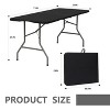 SUGIFT 6ft Plastic Folding Table for Indoor Outdoor, Black - 4 of 4