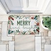 Stupell Industries Merry And Bright Seasonal Florals Printed Outdoor Door Mat, design by Kim Allen, 18"x30" - 4 of 4