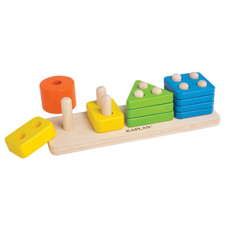 Guidecraft Toddler Wooden One to Four Counter, 2 of 4