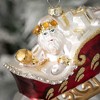 3.75"H Sullivans Christmas Santa In Sleigh Glass Ornament  Multicolor - 2 of 2
