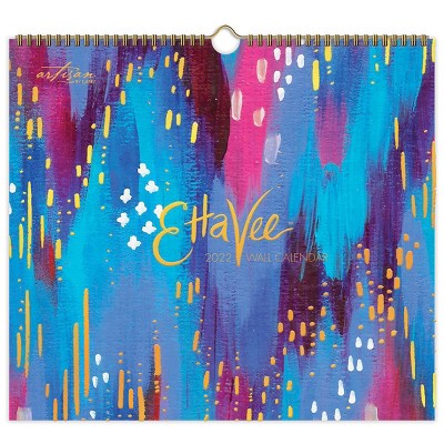 2022 Wall Calendar 12 Month Spiral 13.75"x12.4" Etta Vee - Artisan by Lang