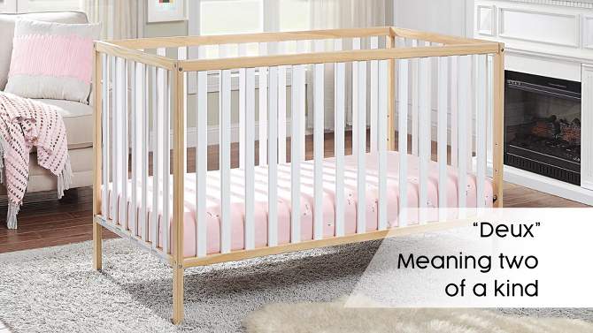 Baby Cache Deux Remi 3-in-1 Convertible Island Crib - Natural/White, 2 of 9, play video
