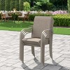 Set of 6 Outdoor Stacking Patio Dining Armchairs, All-Weather Garden Chairs for Restaurant, Cafe and Home Use - 3 of 4