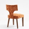 Furniliving Mid Century Modern Dining Chairs Set of 2, Farmhouse Chenille Fabric Upholstered Accent Chair,Kitchen Chairs with Hardwood Frame - 3 of 4
