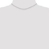 Black Bow Jewelry 1.3mm, 14K White Gold, Solid Baby Rope Chain Necklace - 2 of 4