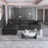WJShome 4Piece Sectional Sofa Couch,120.45" Down Filled Cloud Modular Couch with Storage Ottoman - 3 of 4