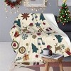Lomsoe Christmas Green Throw Blanket, Christmas Decorations Winter Warm Flannel Throw Blanket Farmhouse Holiday Xmas Blankets. - 4 of 4