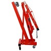 Syemin Lift Jacks 2 Ton Folding Hoist Cherry Picker Shop Crane Hoist Lift, Heavy Duty Steel with 6 Iron Caster Wheels, Red, 61"*23.2"*3.9" - 2 of 4