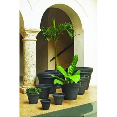 Weathered Terracotta 20" Rolled-Rim Outdoor Planter