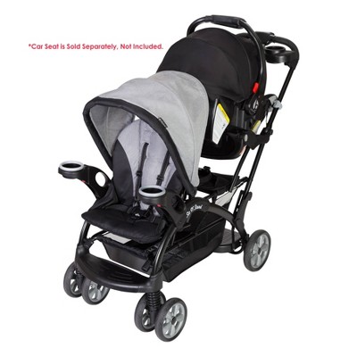 Morning Mist Double Tandem Stand-on Steel Stroller