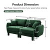 2-Seater Loveseat Sofa with Shell-Arm Design, Cylindrical Fabric Legs & Plush Foam - 2 of 4