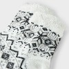 Women's Snowflake Geo Double Lined Cozy Ankle Socks - Auden™ Ivory/Black 4-10 - 3 of 3