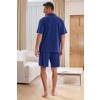 ADR Men's Soft Cotton Knit Jersey Pajamas Lounge Set, Short Sleeve Shirt and Shorts with Pockets - 2 of 4