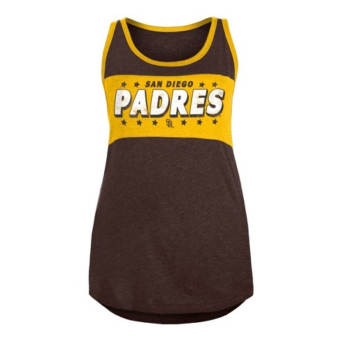 Mlb San Diego Padres Women's Heather Bi-blend Ringer T-shirt : Target