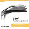 FONTOI 360° Rotation Outdoor Umbrella with Crank Handle, Rectangular Market Umbrella with 8 Ribs for Patio, Backyard, Gray, 114.17"*81.49"*114.17" - 4 of 4