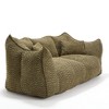 Cesicia 73.2 in-W x 38.6 in-D x 30.7 in-H Beige Chenille Bean Bag Sofa Chair for 2 People - 3 of 4