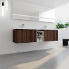Vynxaria 72 Inch Soft Close Doors Bathroom Vanity With Sink, Two Small Storage Shelves, 24" and 12" Combination Cabinet - 2 of 4