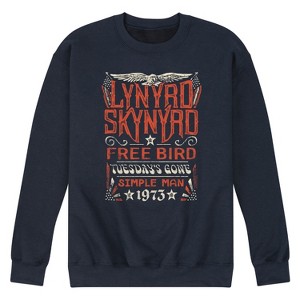 Men's - Lynyrd Skynyrd - Free Bird Tuesday's Gone Simple Man Songs 1973 Graphic Fleece Sweatshirt - 1 of 4