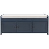 YOOCOZZ MDF Storage Shoe Bench with 3 Shutter-shaped Doors,Removable Cushion and Hidden Storage Space - 2 of 4