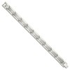 Black Bow Jewelry Men's 12.5mm Tungsten Polished & Scratch Finish Link Bracelet, 8.25 In - 2 of 4