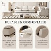3PC Sofa Set, Modular Chenille Upholstered Sectional Sofa, 3 Seater Sofa with Armchair & Movable Ottoman, 5 Seat Indoor Furniture Set - ModernLuxe - 4 of 4