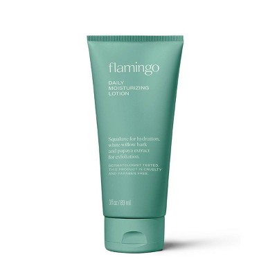 Flamingo Daily Moisturizing Lotion with White Willow Bark and Papaya - 3 fl oz - Travel Size