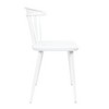 HomeRoots White Heavy Duty Plastic Slat Back Dining Side Chair - 4 of 4